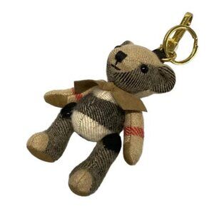 Burberry Thomas Bear with Bow Tie 3997640 Beige Black Multi Cashmere Fake Suede